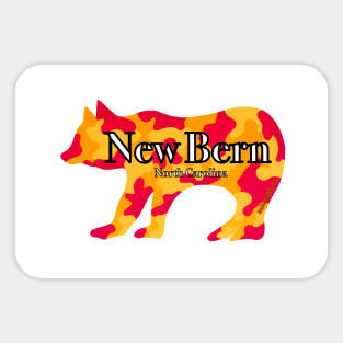 New Bern Camo Bear Sticker